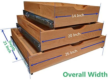 ELYSIAN Soft Close Wooden Cabinet Sliding Shelf Base Kitchen Bathroom Vanity Under Sink Pull Out Organizer Drawer Roll Out Wood Box Storage Shelve (20 Inch (20''W x 22''D)
