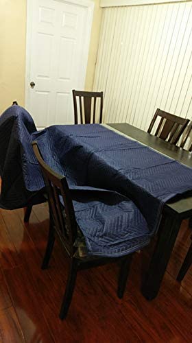 1Pack Moving Packing Blankets 82'' x 72'' Heavy Duty Professional Quality Move Pack Furniture Pads Navy Blue Color for Storage Camping Office Soundproof Protect Your Furniture During Move (40 LB/Doz)