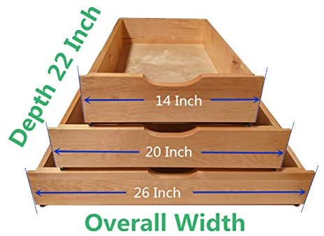 ELYSIAN Soft Close Wooden Cabinet Sliding Shelf Base Kitchen Bathroom Vanity Under Sink Pull Out Organizer Drawer Roll Out Wood Box Storage Shelve (26 Inch (26''W x 22''D)