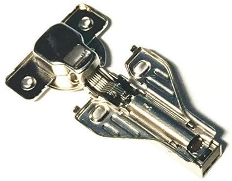 2 Piece Clip on Soft Close Hinges 105 Degree, Self Closing, Frameless, with Mounting Plates Full Overlay Premium Included Screws, 1 Pair 00mm Kitchen Cabinet Furniture Hardware