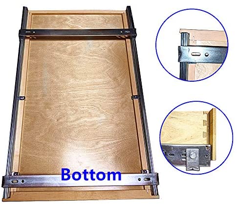 ELYSIAN Soft Close Wooden Cabinet Sliding Shelf Base Kitchen Bathroom Vanity Under Sink Pull Out Organizer Drawer Roll Out Wood Box Storage Shelve (26 Inch (26''W x 22''D)