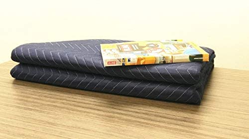 1Pack Moving Packing Blankets 82'' x 72'' Heavy Duty Professional Quality Move Pack Furniture Pads Navy Blue Color for Storage Camping Office Soundproof Protect Your Furniture During Move (40 LB/Doz)