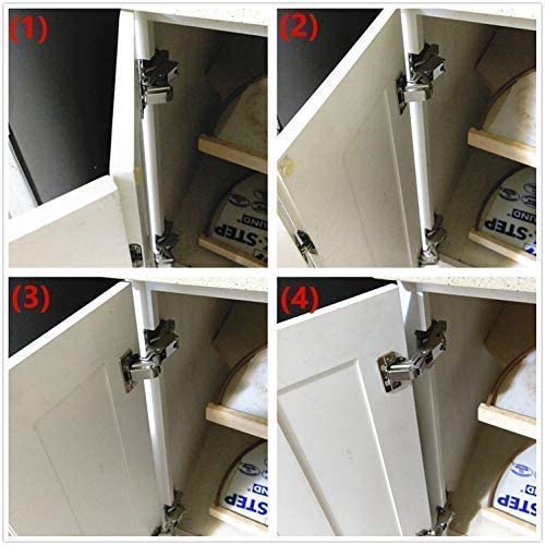 165 Degree Full Overlay Screw-On Lazy Susan Cabinet Hinge with Face Frame Plate for Door Connect Frame Kitchen Cabinet Corner Door Hinges Metal Lasy Susan Hardware Corner Cabinet Replacement